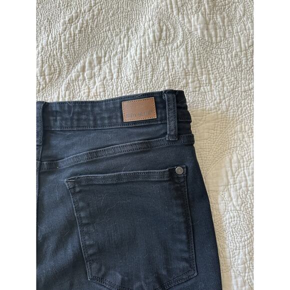 Judy Blue Black Wash Slim Boot Cut Jeans Frayed Hem Stretch Denim 15/32 Womens - Picture 6 of 6